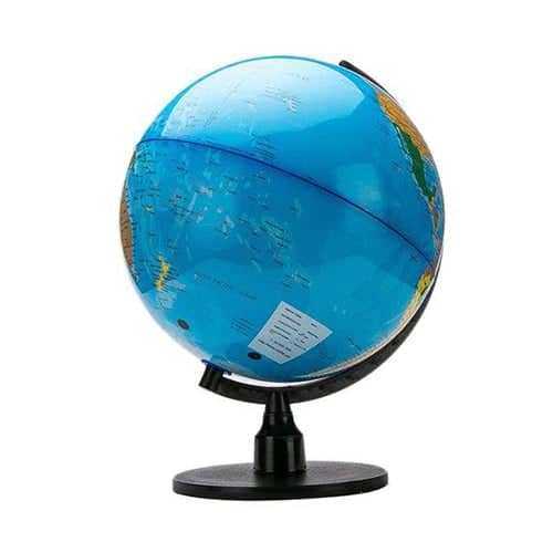 Globus - Weltkugel - Blau - Schwarze Stütze