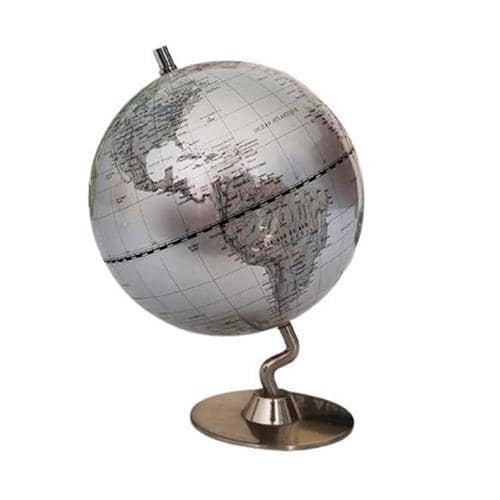 Design Globus - Weltkugel - Silber
